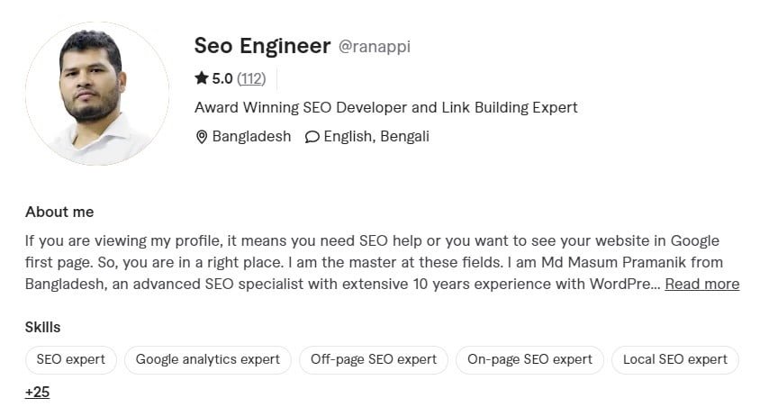 level-2-freelancer-fiverr Md Masum Pramanik Fiverr Profile
