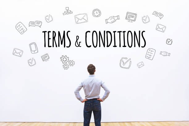 terms and conditions, word concept background terms and conditions